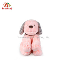 YK SA8000 factory Plush mini stuffed dog pink puppy with necklace
